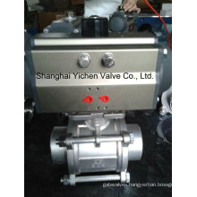 3 PC Pneumatic Thread Hard Seated Ball Valve (Q611H)